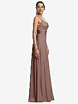 Side View Thumbnail - Sienna Triangle Cutout Bodice Maxi Dress with Adjustable Straps