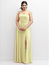 Alt View 4 Thumbnail - Butter Yellow Chiffon Convertible Maxi Dress with Multi-Way Tie Straps