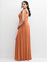 Alt View 2 Thumbnail - Sweet Melon Chiffon Convertible Maxi Dress with Multi-Way Tie Straps