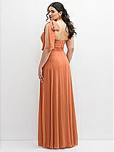 Alt View 3 Thumbnail - Sweet Melon Chiffon Convertible Maxi Dress with Multi-Way Tie Straps