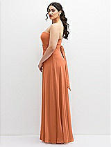 Alt View 5 Thumbnail - Sweet Melon Chiffon Convertible Maxi Dress with Multi-Way Tie Straps