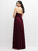 Alt View 6 Thumbnail - Cabernet Chiffon Convertible Maxi Dress with Multi-Way Tie Straps