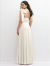 Alt View 3 Thumbnail - Ivory Chiffon Convertible Maxi Dress with Multi-Way Tie Straps