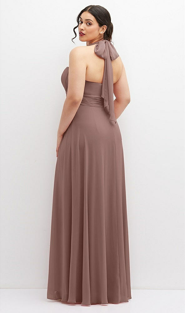 Back View - Sienna Chiffon Convertible Maxi Dress with Multi-Way Tie Straps