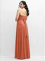 Alt View 6 Thumbnail - Terracotta Copper Chiffon Convertible Maxi Dress with Multi-Way Tie Straps