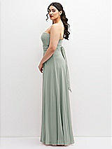 Alt View 5 Thumbnail - Willow Green Chiffon Convertible Maxi Dress with Multi-Way Tie Straps