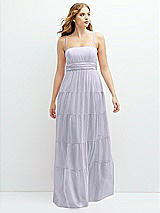 Front View Thumbnail - Silver Dove Modern Regency Chiffon Tiered Maxi Dress with Tie-Back