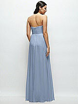 Rear View Thumbnail - Cloudy Strapless Chiffon Maxi Dress with Oversized Bow Bodice