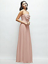 Side View Thumbnail - Toasted Sugar Strapless Chiffon Maxi Dress with Oversized Bow Bodice