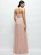 Rear View Thumbnail - Toasted Sugar Strapless Chiffon Maxi Dress with Oversized Bow Bodice