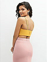 Rear View Thumbnail - NYC Yellow Crepe Mix-and-Match Midriff Corset Top 