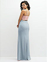 Rear View Thumbnail - Mist Crepe Mix-and-Match High Waist Fit and Flare Skirt