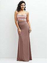 Front View Thumbnail - Sienna Crepe Mix-and-Match High Waist Fit and Flare Skirt