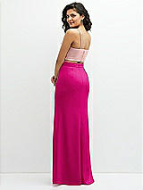 Rear View Thumbnail - Think Pink Crepe Mix-and-Match High Waist Fit and Flare Skirt