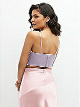 Rear View Thumbnail - Lilac Haze Satin Mix-and-Match Draped Midriff Top