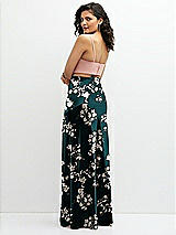 Rear View Thumbnail - Vintage Primrose Floral Satin Mix-and-Match High Waist Seamed Bias Skirt