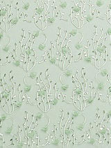 Front View Thumbnail - Celadon Trellis 3D Sequin Embroidery Fabric by the Yard