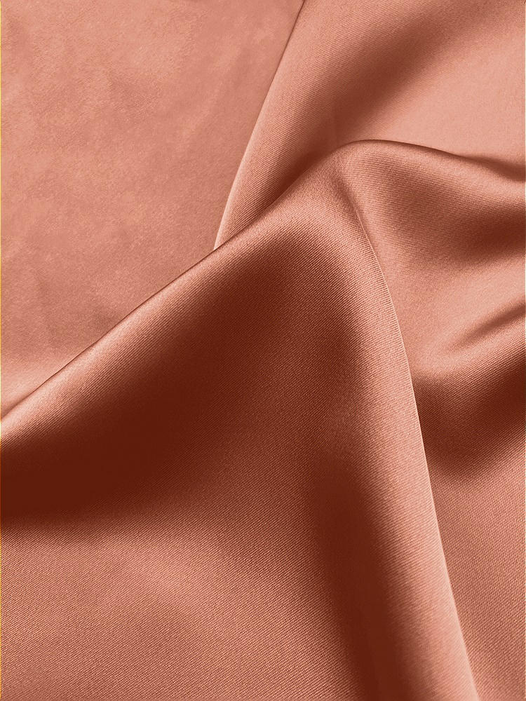 Front View - Copper Penny Neu Stretch Charmeuse Fabric by the Yard