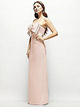 Alt View 3 Thumbnail - Cameo Strapless Satin Column Maxi Dress with Oversized Handcrafted Bow
