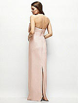 Alt View 4 Thumbnail - Cameo Strapless Satin Column Maxi Dress with Oversized Handcrafted Bow