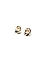 Rear View Thumbnail - Champagne Vintage-Chic Crystal Stud Earrings