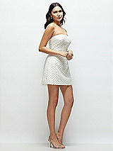 Side View Thumbnail - Pearl Pearl & Sequin Floret Strapless Mini Dress