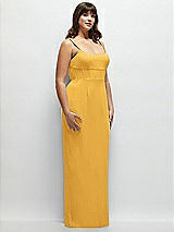 Alt View 2 Thumbnail - NYC Yellow Corset Midriff Crepe Column Maxi Dress
