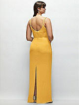 Alt View 3 Thumbnail - NYC Yellow Corset Midriff Crepe Column Maxi Dress