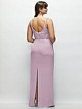 Alt View 3 Thumbnail - Suede Rose Corset Midriff Crepe Column Maxi Dress