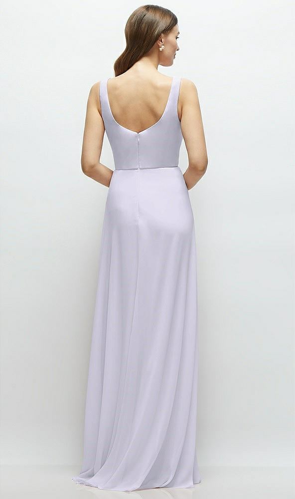 Back View - Silver Dove Square Neck Chiffon Maxi Dress with Circle Skirt