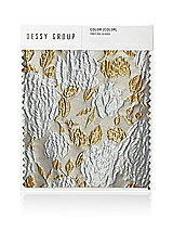 Front View Thumbnail - Winter Mist Gold Leaf Brocade Swatch