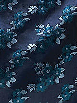 Front View Thumbnail - Midnight Navy Damask Baroque Rose Damask Fabric By The Yard