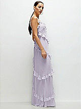 Side View Thumbnail - Moondance Asymmertical Ruffle Chiffon Bias Slip Maxi Dress