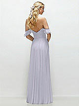 Alt View 3 Thumbnail - Silver Dove Convertible Ruffle Strap Chiffon Maxi Dress with Full Circle Skirt