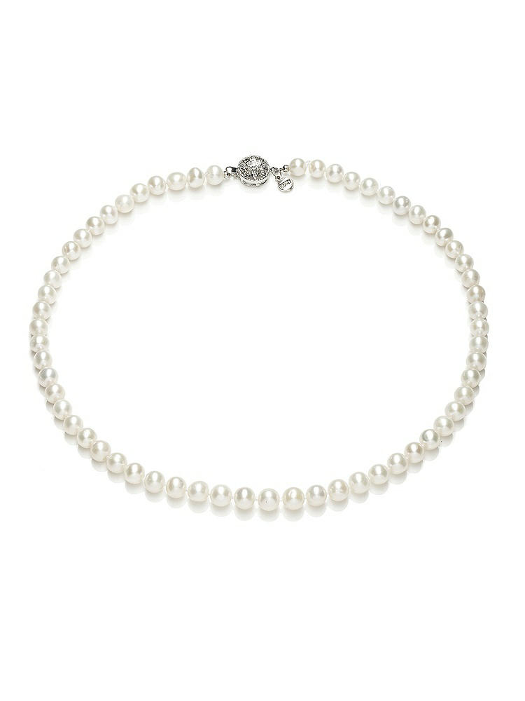 Front View - Natural Freshwater Pearl Necklace - 18 inch
