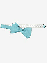 Rear View Thumbnail - Aquamarine Peau de Soie Bow Ties by After Six