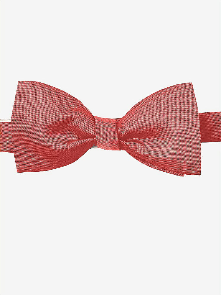 Front View - Perfect Coral Peau de Soie Bow Ties by After Six