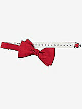 Rear View Thumbnail - Poppy Red Peau de Soie Bow Ties by After Six