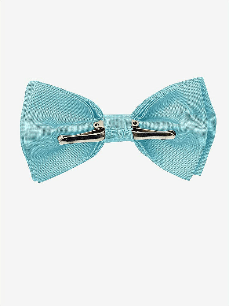 Back View - Aquamarine Peau de Soie Boy's Clip Bow Tie by After Six