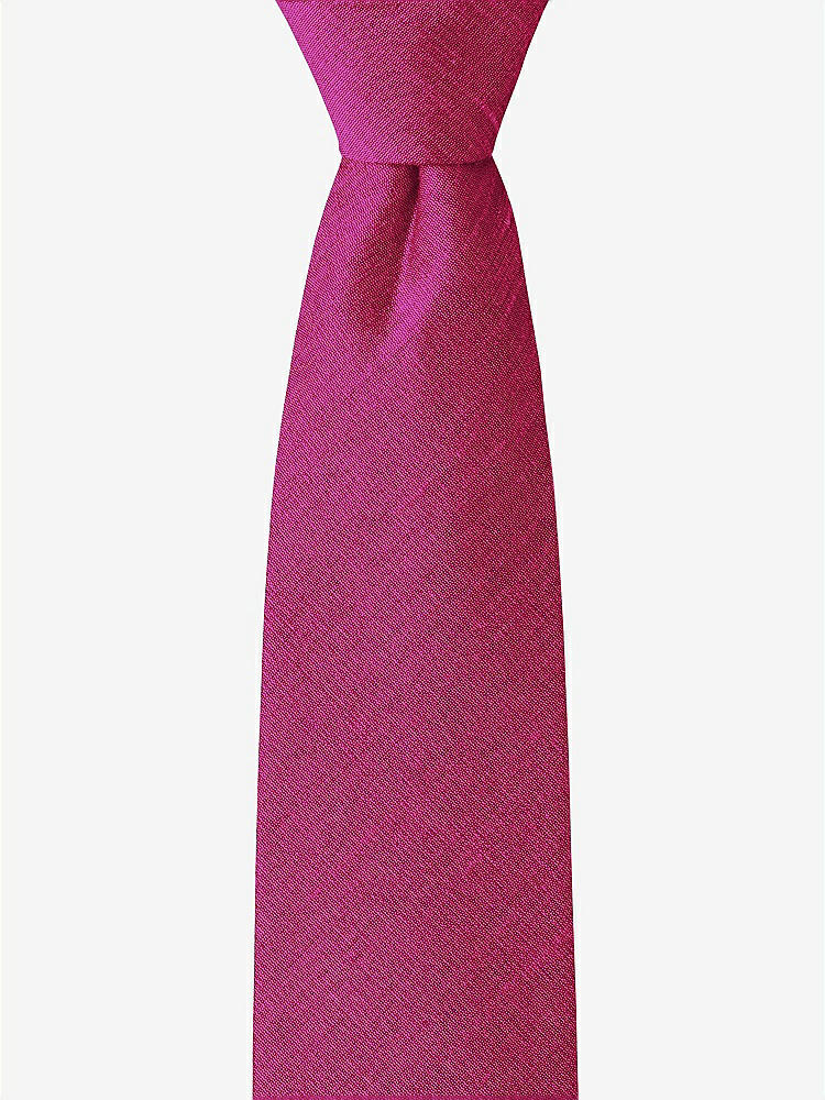 Front View - Sangria Dupioni Boy's 14" Zip Necktie by After Six