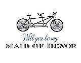 Front View Thumbnail - Violet & Cornflower Will You Be My Maid of Honor - Bike