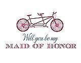 Front View Thumbnail - Rose Quartz & Cornflower Will You Be My Maid of Honor - Bike