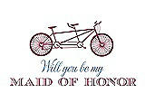 Front View Thumbnail - Tea Rose & Cornflower Will You Be My Maid of Honor - Bike