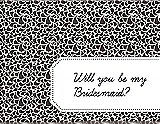 Front View Thumbnail - Chocolate & Ebony Will You Be My Bridesmaid Card - Petal