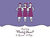 Front View Thumbnail - Tahiti & Persian Plum Will You Be My Maid of Honor Card - Girls Checkbox