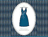 Front View Thumbnail - Ocean Blue & Oyster Will You Be My Maid of Honor Card - Dress