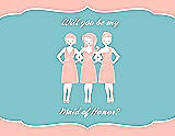 Front View Thumbnail - Primrose & Spa Will You Be My Maid of Honor Card - Girls