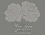 Front View Thumbnail - Cathedral & Charcoal Gray Will You Be My Bridesmaid Card - Flowers