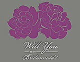 Front View Thumbnail - Paradise & Charcoal Gray Will You Be My Bridesmaid Card - Flowers
