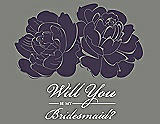 Front View Thumbnail - Concord & Charcoal Gray Will You Be My Bridesmaid Card - Flowers